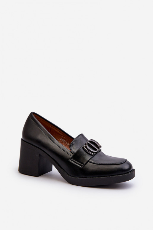 scarpe col tacco con ornamenti in Nedarea nera