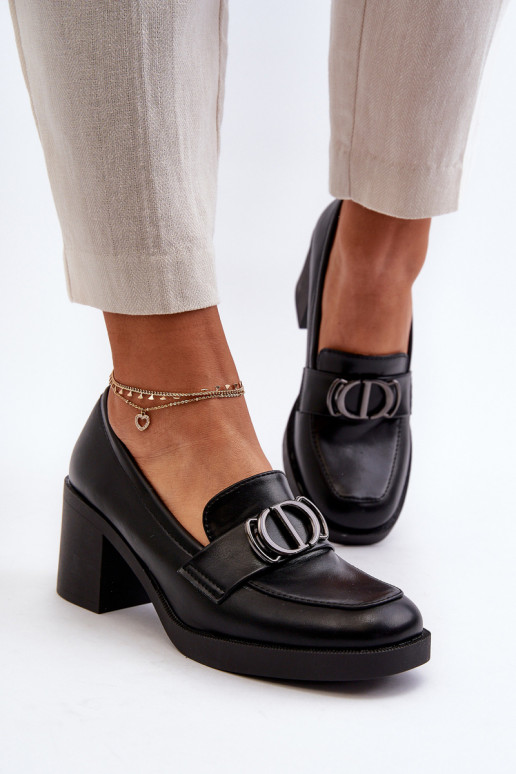 scarpe col tacco con ornamenti in Nedarea nera