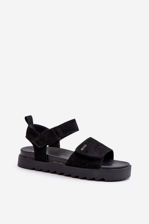 Sandali in camoscio con plateau Big Star NN274700 nero
