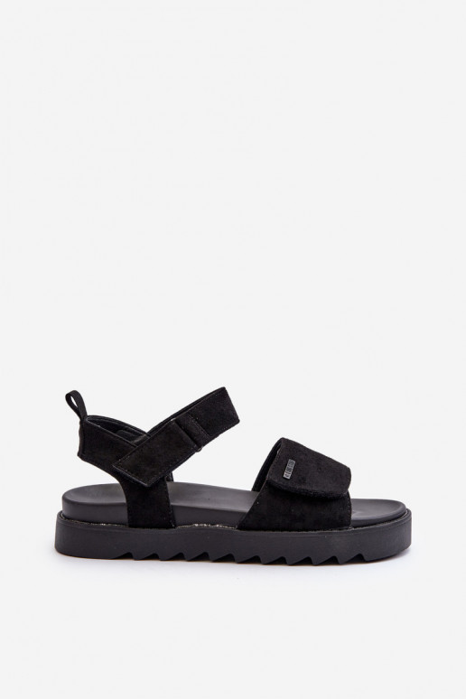 Sandali in camoscio con plateau Big Star NN274700 nero