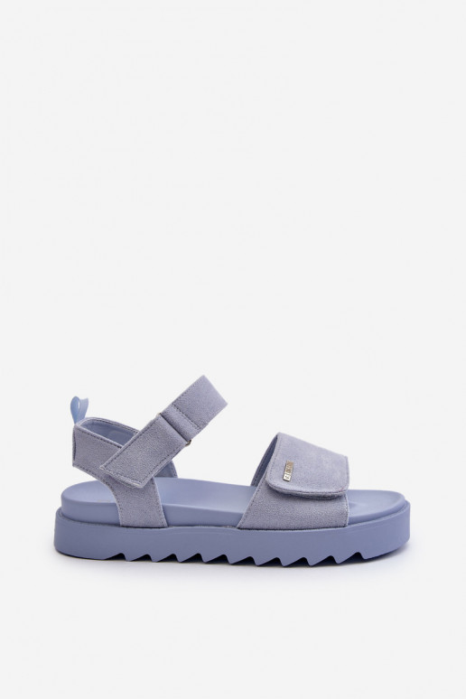 Sandali in camoscio con plateau Big Star NN274706 blu