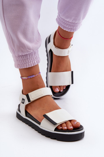 Sandali da donna con plateau Big Star NN274777 colore bianco