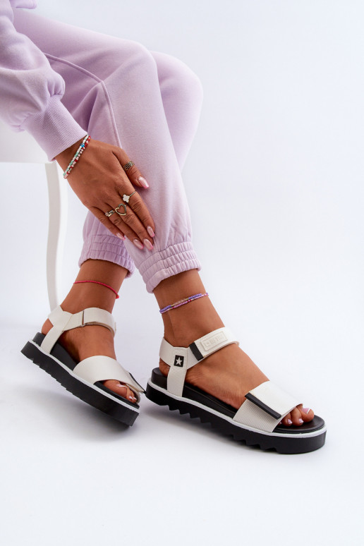 Sandali da donna con plateau Big Star NN274777 colore bianco