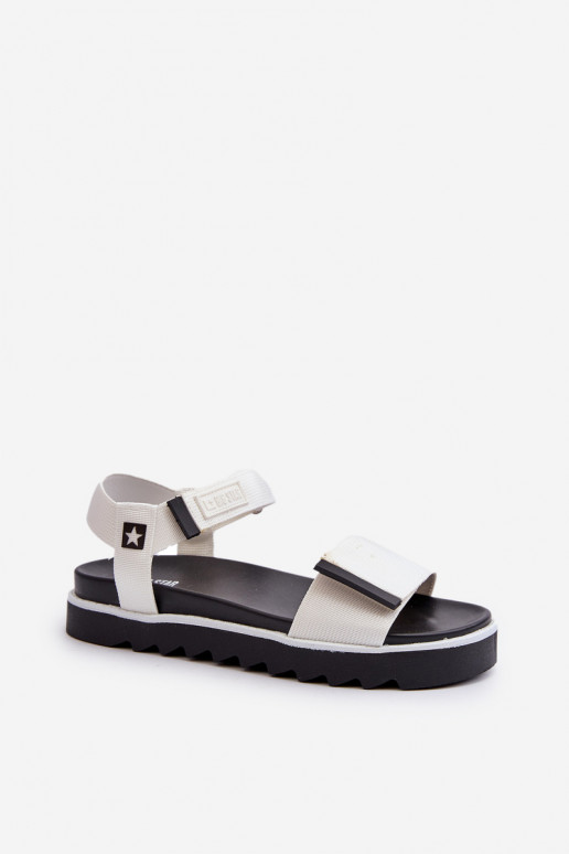 Sandali da donna con plateau Big Star NN274777 colore bianco