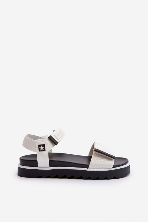 Sandali da donna con plateau Big Star NN274777 colore bianco