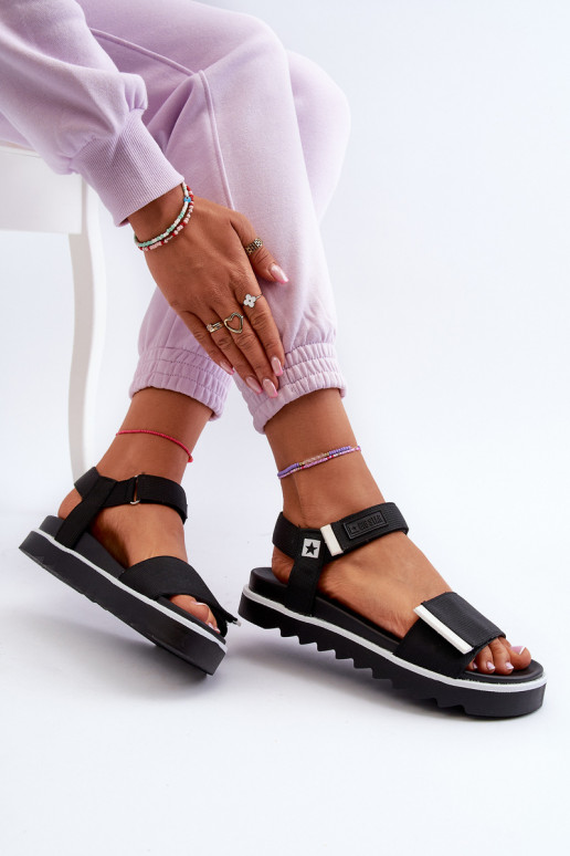 Sandali da donna con plateau Big Star NN274778 colore nero
