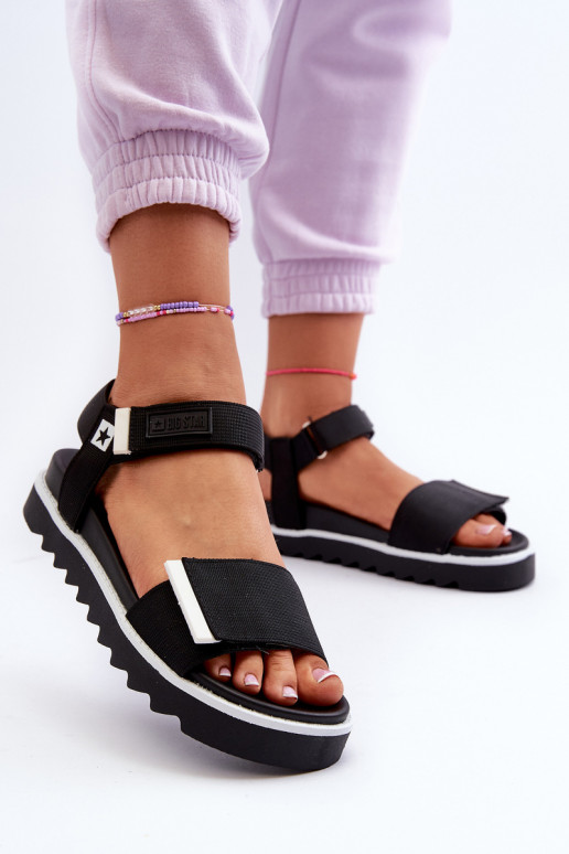 Sandali da donna con plateau Big Star NN274778 colore nero