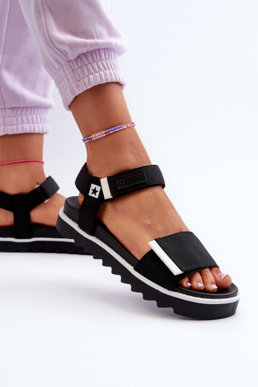 Sandali da donna con plateau Big Star NN274778 colore nero