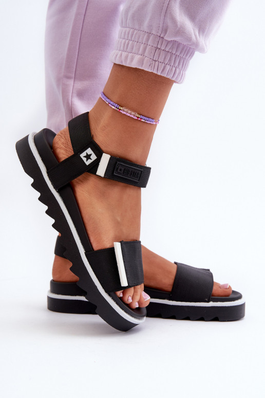 Sandali da donna con plateau Big Star NN274778 colore nero