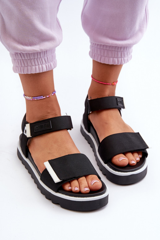 Sandali da donna con plateau Big Star NN274778 colore nero