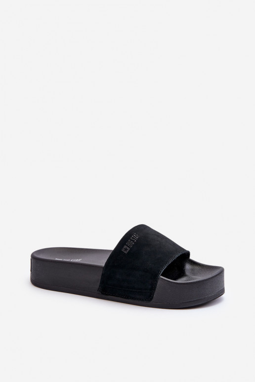Ciabatte con plateau realizzate in pelle scamosciata Big Star NN274A670 colore nero