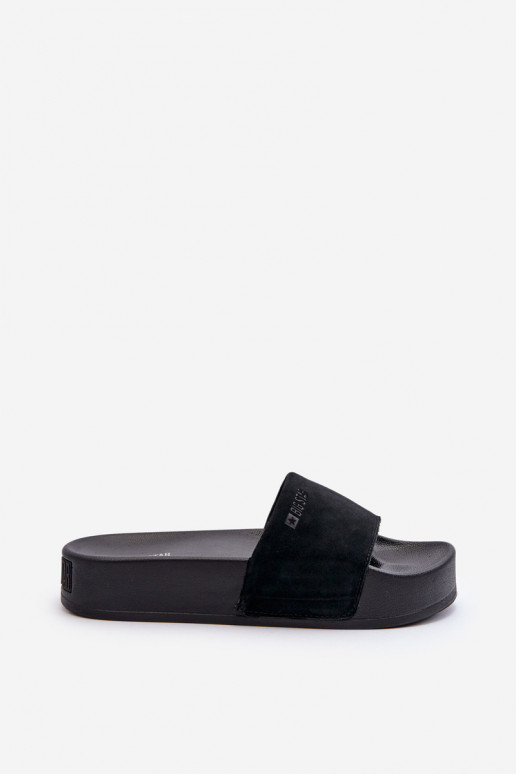 Ciabatte con plateau realizzate in pelle scamosciata Big Star NN274A670 colore nero
