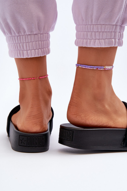 Ciabatte con plateau realizzate in pelle scamosciata Big Star NN274A670 colore nero