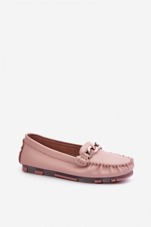 mocassini da donna con ornamenti colore rosa S.Barski LR339