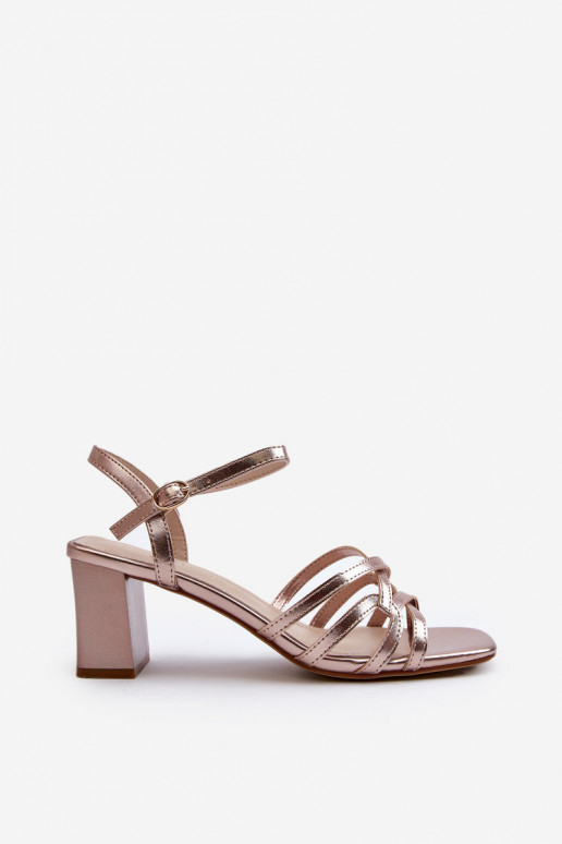 Sandali con tacco da donna Sergio Leone SK065 colore oro