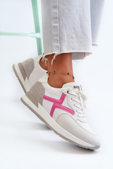 Scarpe modello sneakers con plateau INBLU IN000362 colore bianco 2