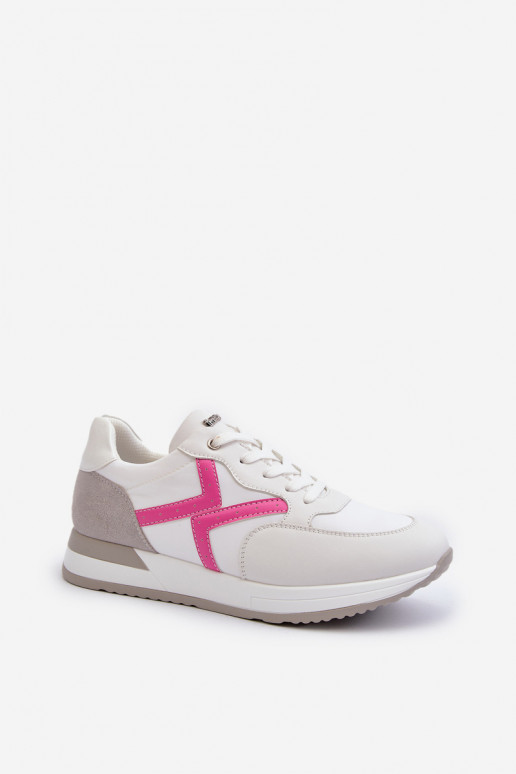 Scarpe modello sneakers con plateau INBLU IN000362 colore bianco