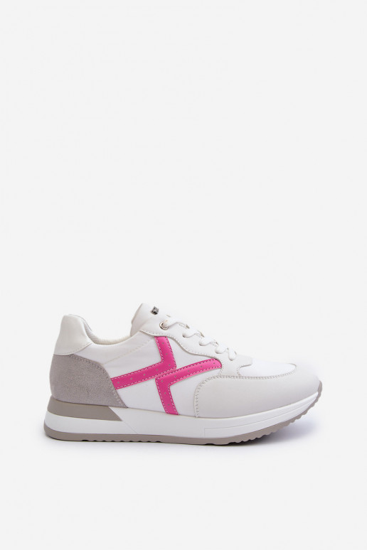 Scarpe modello sneakers con plateau INBLU IN000362 colore bianco