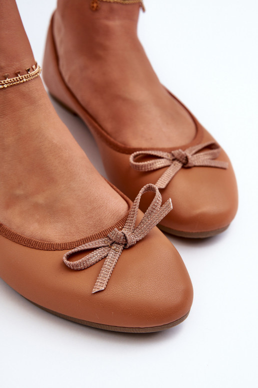 Ballerine Eko con nastri marroni Sandelal