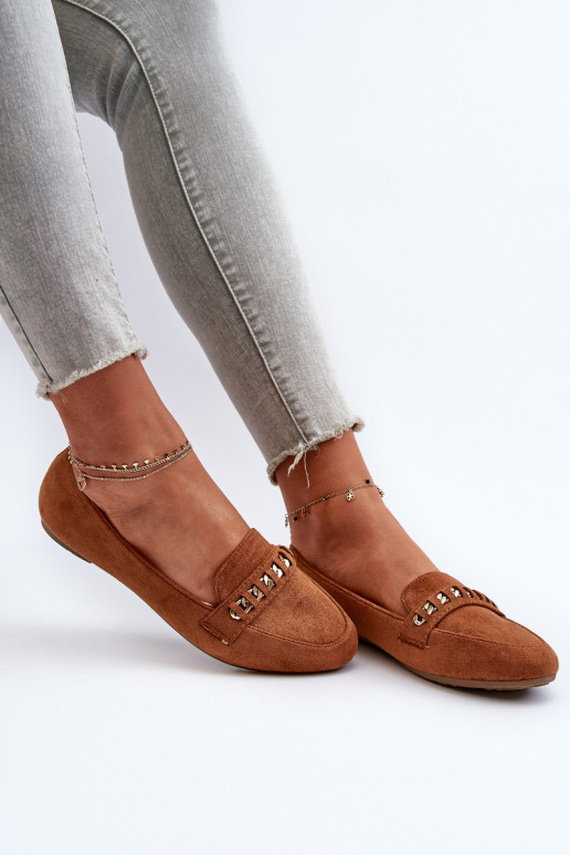 Mocassini lucidi con catene in Aredilla marrone Mocassini lucidi con catene in Aredilla marrone