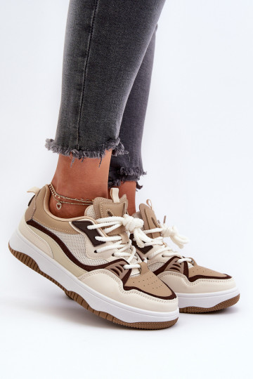 Scarpe modello sneakers con plateau Etnaria marrone