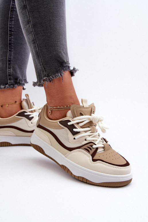 Scarpe modello sneakers con plateau Etnaria marrone Scarpe modello sneakers con plateau Etnaria marrone