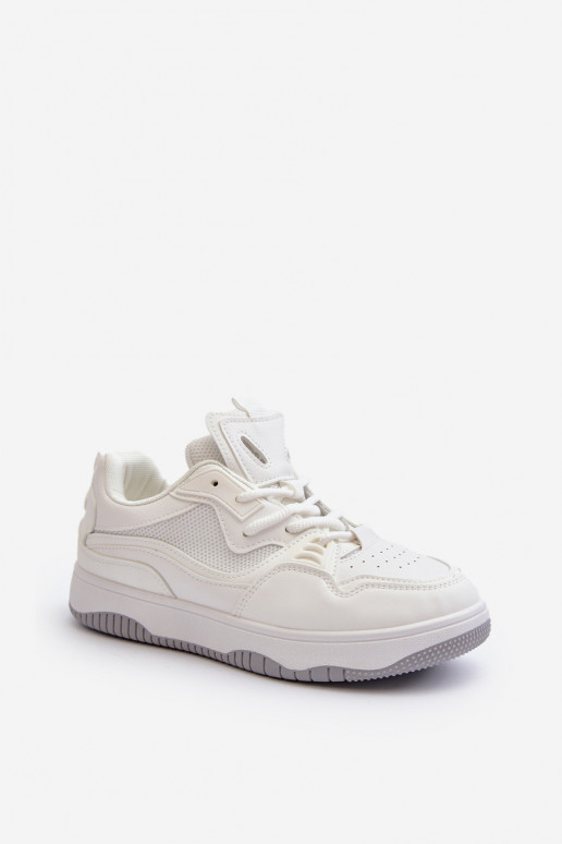 Scarpe modello sneakers con plateau in colore bianco Etnaria
