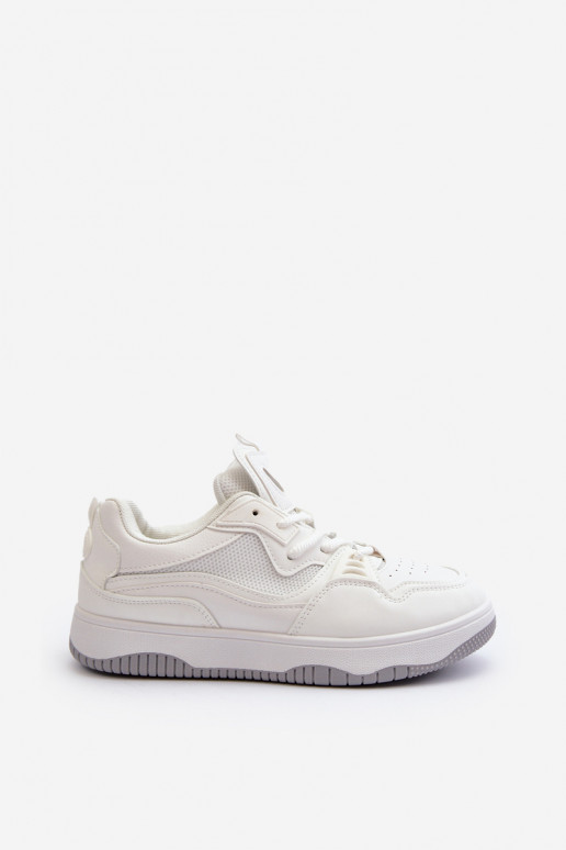 Scarpe modello sneakers con plateau in colore bianco Etnaria
