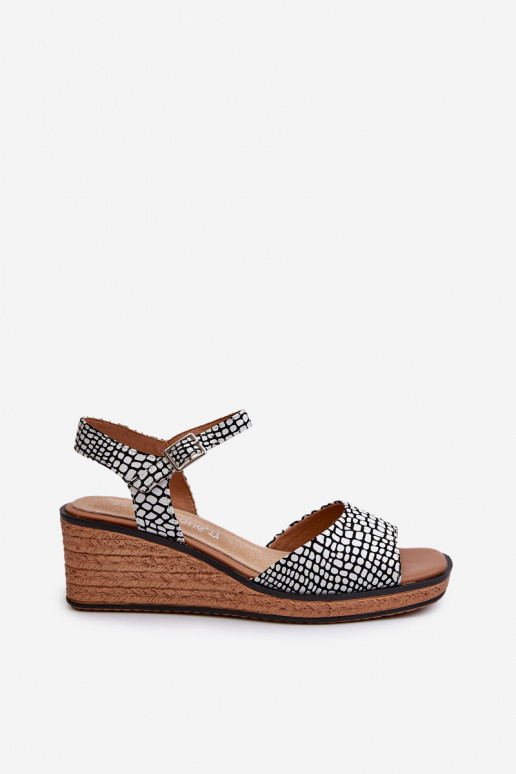 Sandali platform Sergio Leone SK303 Bianco-nero