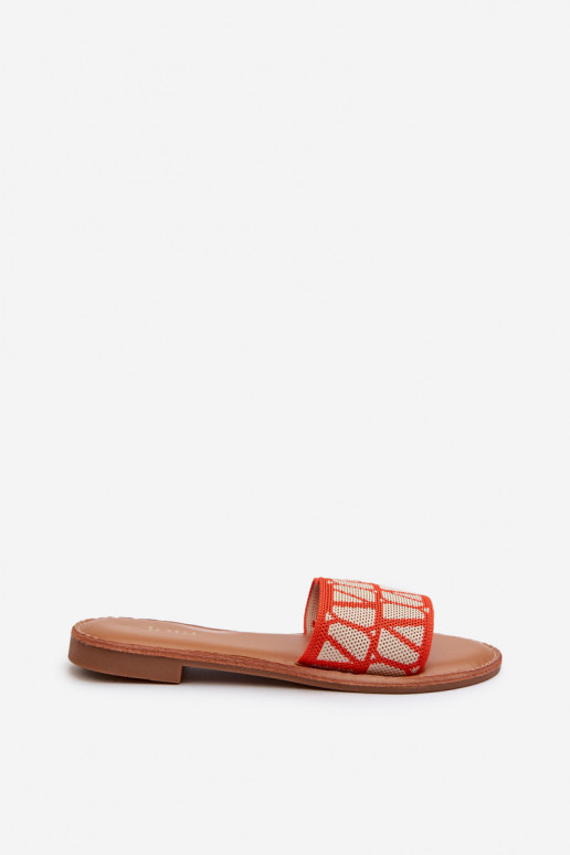 Infradito da donna con tacco largo nel colore arancione Traivea Infradito da donna con tacco largo nel colore arancione Traivea