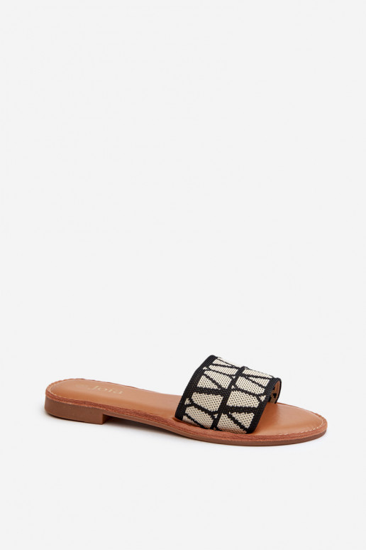 Infradito da donna con tacco largo in colore nero Traivea Infradito da donna con tacco largo in colore nero Traivea