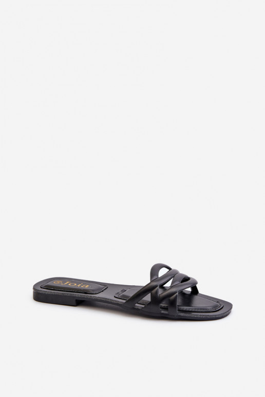 Ciabatte da donna Eko con tacco largo in colore nero Moldela Ciabatte da donna Eko con tacco largo in colore nero Moldela
