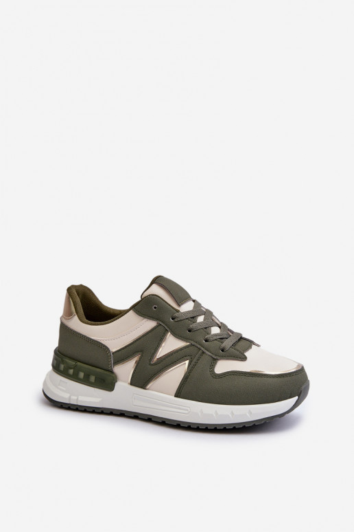 Scarpe modello sneakers realizzate in ecopelle colore verde Kaimans