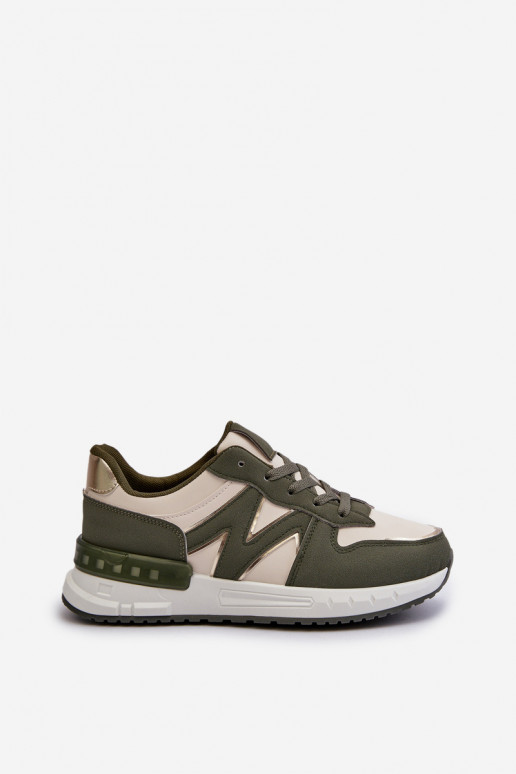Scarpe modello sneakers realizzate in ecopelle colore verde Kaimans