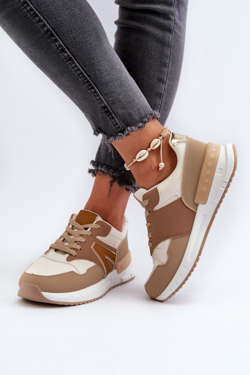 Scarpe modello sneakers realizzate in ecopelle colore marrone Vinelli 2