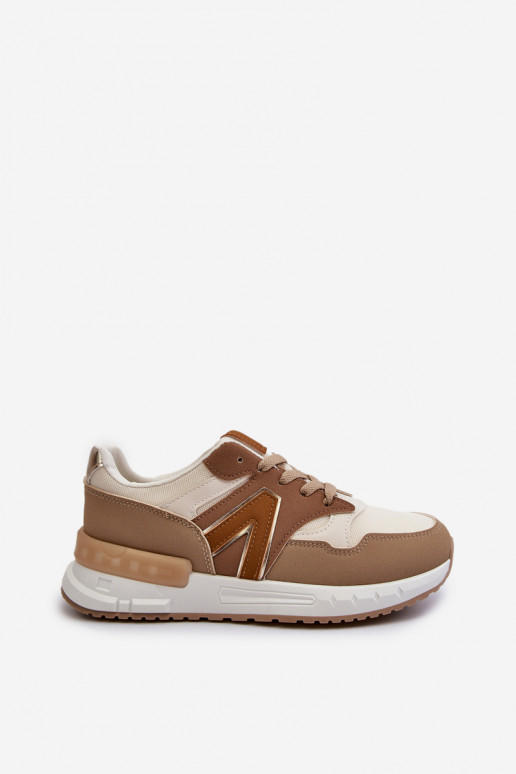 Scarpe modello sneakers realizzate in ecopelle colore marrone Vinelli