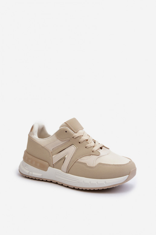 Scarpe modello sneakers realizzate in ecopelle beige Vinelli