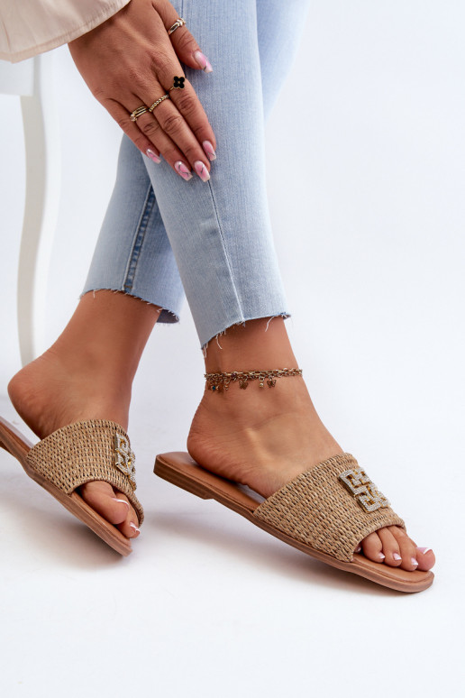 piedi piatti Infradito da donna beige Omenna