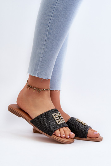 piedi piatti Infradito da donna colore nero Omenna