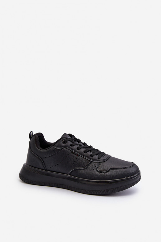 Scarpe modello sneakers con plateau realizzate in eco pelle di colore nero Uziran Scarpe modello sneakers con plateau realizzate in eco pelle di colore nero Uziran