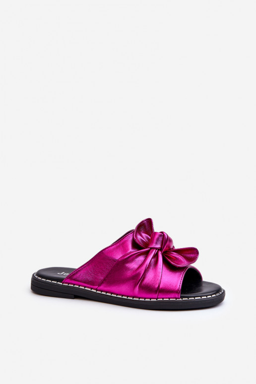 Ciabatte da donna con tacco largo colore rosa Nelvira