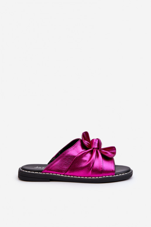 Ciabatte da donna con tacco largo colore rosa Nelvira