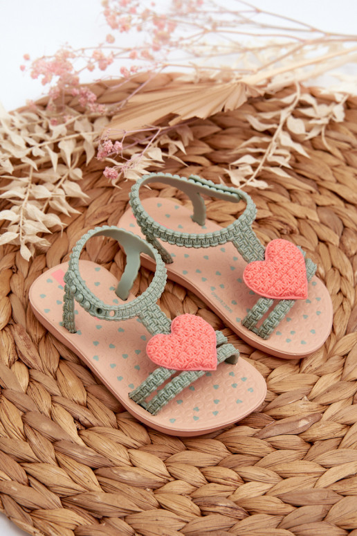 sandali per bambini con cuori 81997 Ipanema My First Baby colore verde