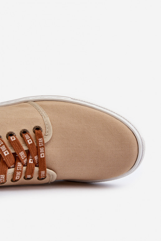 Sneakers Scarpe da tempo libero da uomo Big Star NN176001 Memory Foam System beige