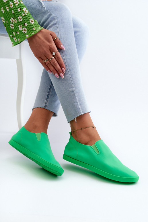 Scarpe sportive per il tempo libero Slip-On colore verde Lovinia