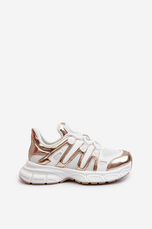 Scarpe modello sneakers colore Bianco-oro Ahmani