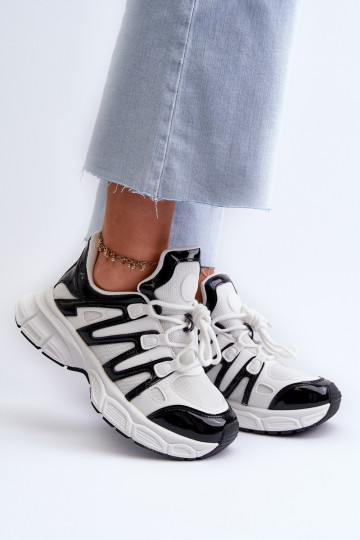 Scarpe modello sneakers colore Bianco-nero Ahmani 2