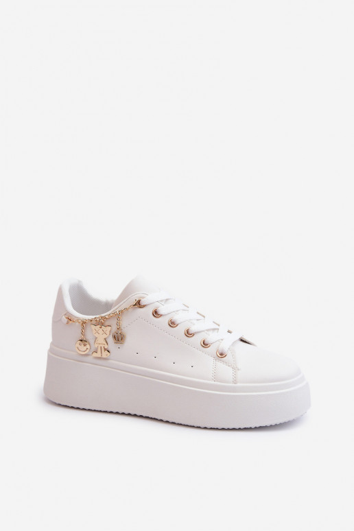 Scarpe modello sneakers con plateau in Tivissa bianco