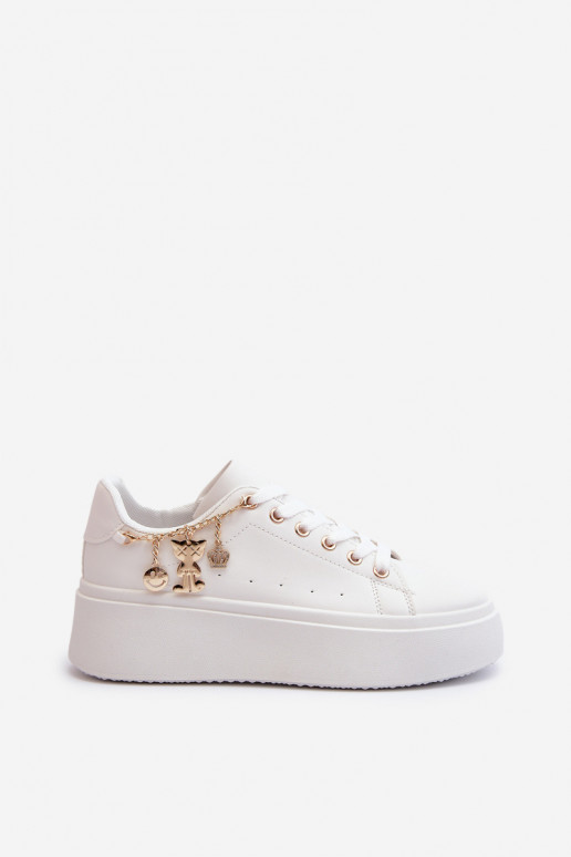 Scarpe modello sneakers con plateau in Tivissa bianco