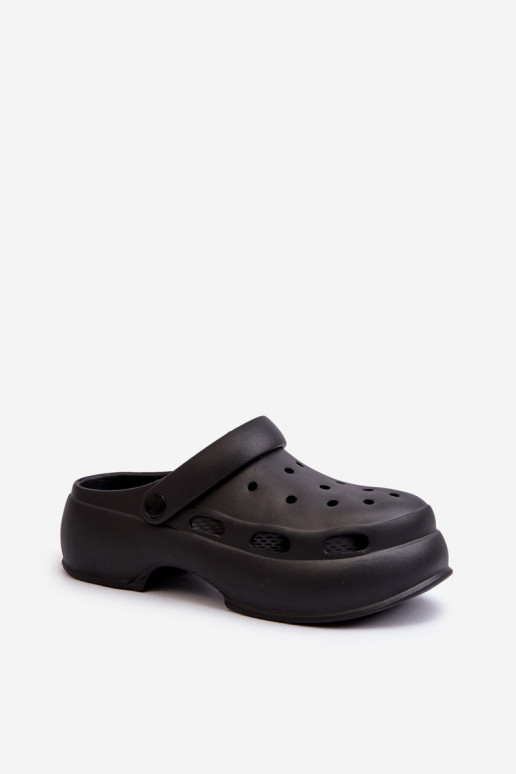 Pantofole leggere Pantofole da donna con suola massiccia alla moda in colore nero Danollia